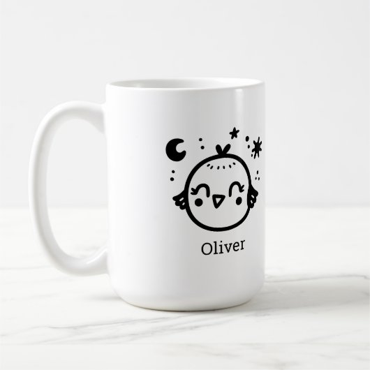 Mug Chick gai - Kawaii Bird Line Art" (Gauche)
