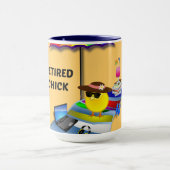 Mug Chick retraité à la plage (Centre)