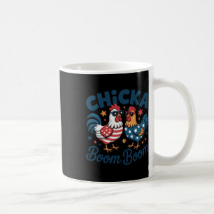 Mug Chicka Boom Boom Poulet Patriotique Drôle 