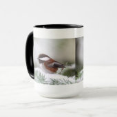 Mug Chickadee dans la neige (Devant gauche)