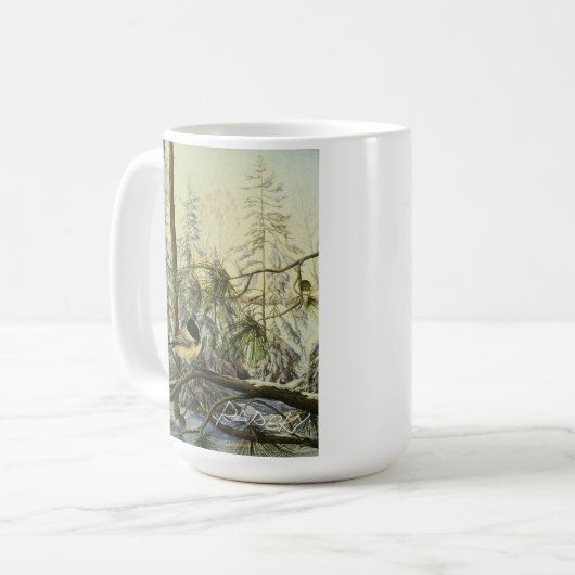 Mug "Chickadee noir" de Charlie Rapsky, 325 ml (Devant gauche)