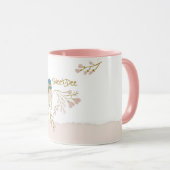 Mug Chickadee Sweet Dee Motif Floral Or rose (Devant droit)
