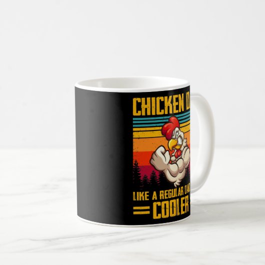 Mug Chicken Dad Like A Regular Dad Farmer Farming (Devant droit)