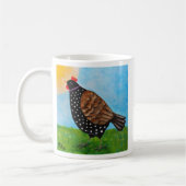 Mug Chicken Hen with Necklace Sunbathing Personalized  (Gauche)