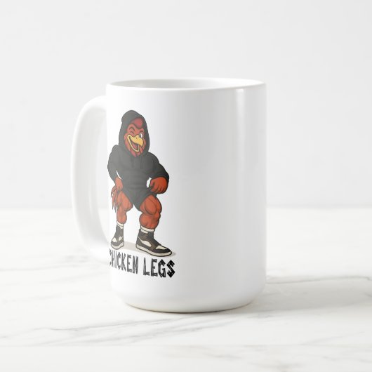 Mug Chicken Legs – Funny Jacked Chicken Gym Workout (Devant gauche)