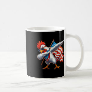Mug Chicken Rooster Sungles 4 Juillet Drapeau Américai