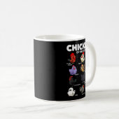 Mug Chickens Of The World Funny Cartoon Chicken Breeds (Devant droit)