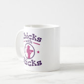 Mug Chicks avec bâtons Golf Golfing Femmes (Devant gauche)