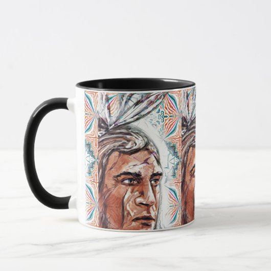 Mug Chieftan ancien et motif fractal (Gauche)