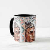 Mug Chieftan ancien et motif fractal (Devant gauche)
