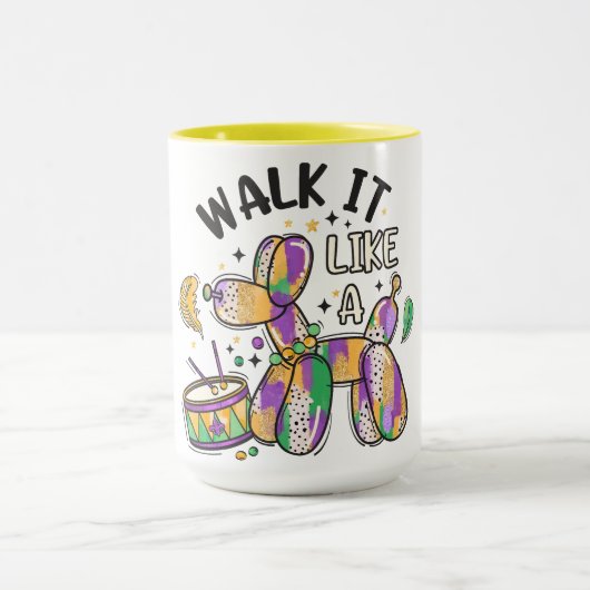 Mug Chien à ballets Mardi Gras (Centre)