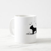 Mug Chien à Chien à Chien - Halloween Lune Silhouette (Devant gauche)