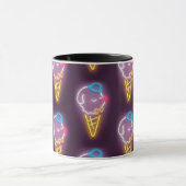 Mug Chien à crème glacée de néon (Centre)
