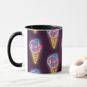 Mug Chien à crème glacée de néon