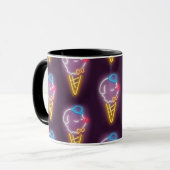 Mug Chien à crème glacée de néon (Devant gauche)