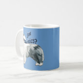 Mug Chien à feuilles bleues (Devant gauche)