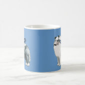 Mug Chien à feuilles bleues (Centre)