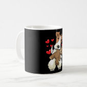 Mug Chien À poils durs Fox Terrier avec animal farci (Devant gauche)