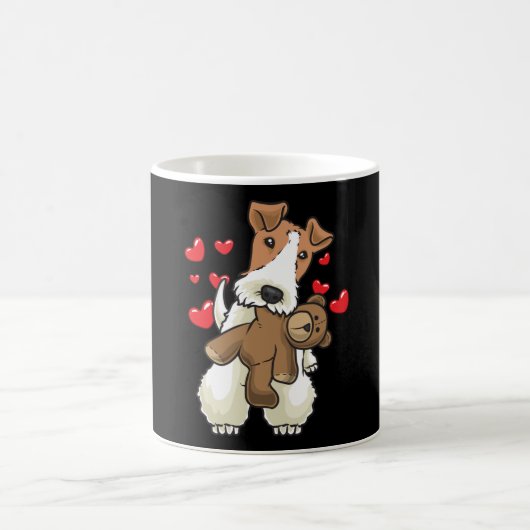 Mug Chien À poils durs Fox Terrier avec animal farci (Centre)