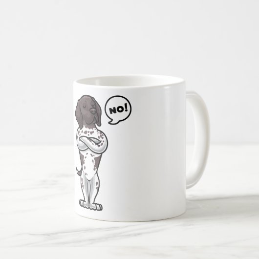 Mug Chien à pointer allemand têtu (Devant droit)