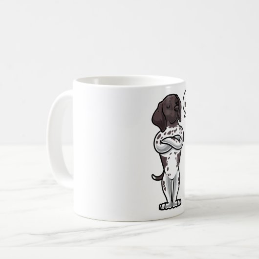 Mug Chien à pointer allemand têtu (Devant gauche)