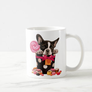 Mug Chien à taureaux français et bonbons