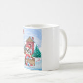 Mug Chien à tête blanche dans la neige Maison de Chien (Devant droit)