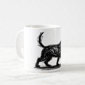 Mug Chien Abstrait Ligne Art Mod Scribble Chien Minim (Devant gauche)