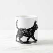 Mug Chien Abstrait Ligne Art Mod Scribble Chien Minim (Centre)