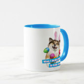 Mug Chien allongé sur des œufs de Pâques (Devant droit)