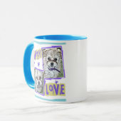 Mug CHIEN : Amour de chiot Multi-Poo (Devant gauche)