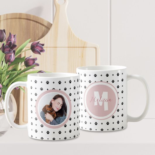 Mug Chien animal de compagnie Monogramme photo Emprein