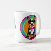 Mug Chien animé mignon avec collier (Devant droit)