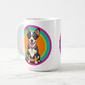 Mug Chien animé mignon avec collier (Devant gauche)