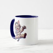 Mug Chien astronaute flottant dans l’espace. (Devant gauche)