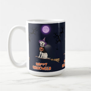 Mug Chien au Clair de Lune – Chien d'Halloween au Chap