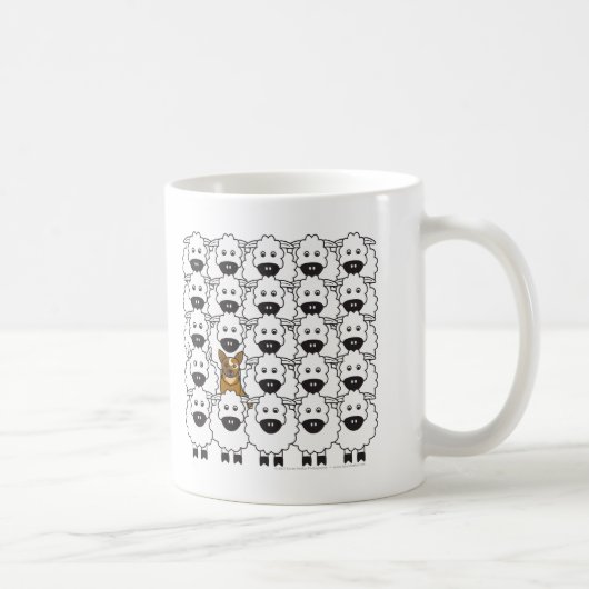 Mug Chien australien de bétail chez les moutons (Droite)