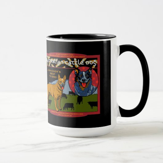 Mug Chien australien de bétail - le meilleur ami d'un (Droite)