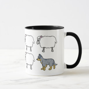 Mug Chien australien de bétail vivant en troupe la