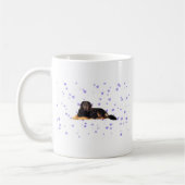 Mug Chien aux Coeurs pourpres en chute (Gauche)
