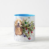 Mug Chien avec arbre en neige (Centre)