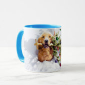 Mug Chien avec arbre en neige (Devant gauche)