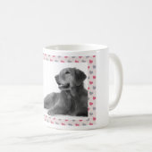 Mug Chien avec de beaux coeurs (Devant droit)