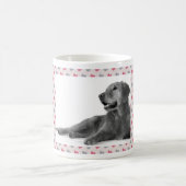 Mug Chien avec de beaux coeurs (Centre)