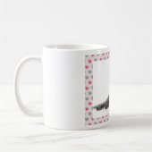 Mug Chien avec de beaux coeurs (Gauche)