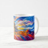 Mug Chien avec la fourrure décoiffée sur une colline a (Devant droit)