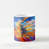 Mug Chien avec la fourrure décoiffée sur une colline a (Centre)