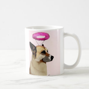 Mug Chien avec le halo rose