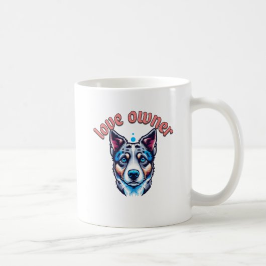 Mug chien avec propriétaire d'amour (Droite)