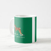 Mug Chien Basenji Joyeux Noël Design (Devant gauche)